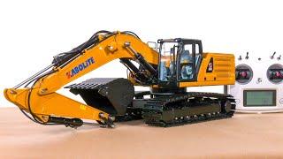 RC HYDRAULIC EXCAVATOR KABOLITE 336 HUINA UNBOXING, TEST!! SCALE 1/16, FULL METAL, 9,1 KG WEIGHT