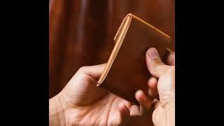 Oldis One Light Golden Honey Studio Leather Wallet men's Ladies