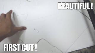 ERC TimSav Part 8 Final - First Time Firing Up, Calibration & First Cut on DIY CNC Foamboard Cutter