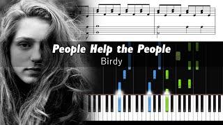 Birdy - People Help The People - Accurate Piano Tutorial with Sheet Music