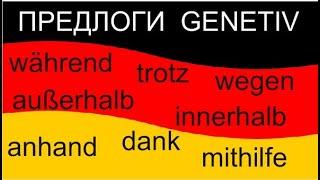 Präpositionen mit Genetiv/Предлоги немецкого языка в родительном падеже/Репетитор нeмецкого языка