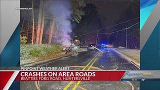 Beatties Ford Road remains closed after series of crashes in Huntersville