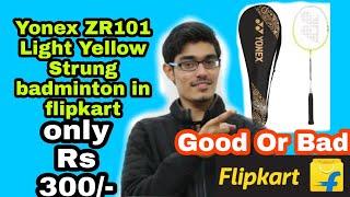 Yonex ZR101 Light Yellow Strung Badminton Racquet unboxing in hindi ... Good or Bad ??? 