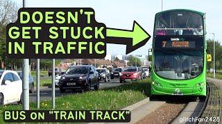 Is this "Train Track" for Buses the Solution for beating congestion? | Leeds Guided Busway