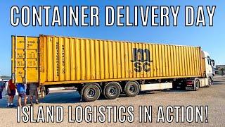 Ilovik Island Delivery Day! | Unloading the Shipping Container to Ilovik, Croatia