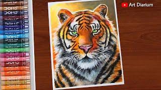 How to Draw a Tiger with Oil Pastels: Step-by-Step Wildlife Art