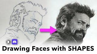 How to Draw Faces with Shapes (Technique Breakdown)