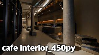 450py (1487m2) large cafe interior tour