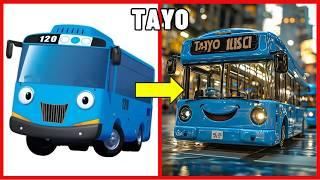  Tayo The Little Bus Characters IN REAL LIFE 2024  Guess Characters by Their Voice 