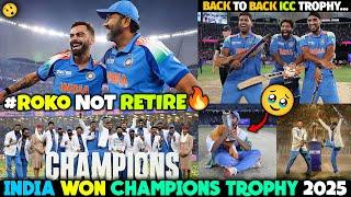 Finally India Won Champions Trophy   Rohit Sharma 76 Runs (POTM)  IND vs NZ Final CT 2025