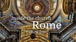 Rome Walking Tour | Church of Sant'Agnese in Agone | Rome Italy 4K HD