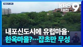 내포신도시에 유럽마을·한옥마을?…잡초만 무성 / KBS  2024.09.15.