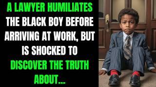 The lawyer humiliates a black boy who was at the door of his office but when he talks to a client...