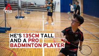 He's 135cm tall and Singapore's only pro badminton player with dwarfism