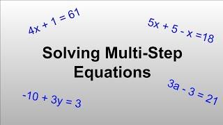 Solving Multi-Step Equations to Find a Variable