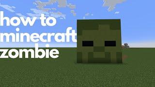 Minecraft how to make zombie head tutorial