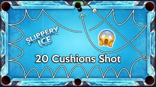 9 Balls Potted in One Shot (World Record) 20 Cushions Shot - Slippery ICE - 8 Ball Pool GamingWithK