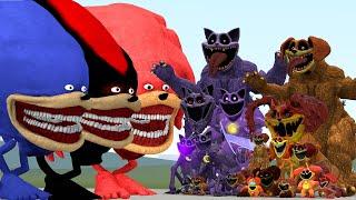 NEW THE SONIC TAPES FAMILY VS CATNAP & DOGDAY GODZILLA FAMILY POPPY PLAYTIME 3 in Garry's Mod!