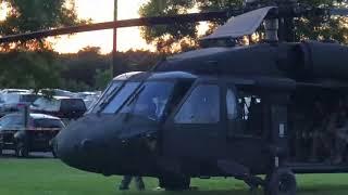 Uh-60 Blackhawk startup and takeoff at first energy park 2018 military appreciation night