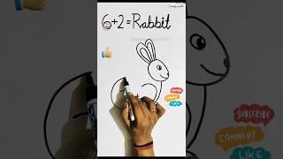 drawing from number 6 and 2 | How to draw a Rabbit | Rabbit drawing easy | rabbit drawing trick