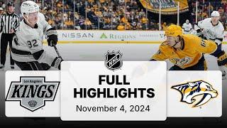 NHL Highlights | Kings  vs. Predators - November 4, 2024