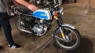 1975 Honda CB125K - Kick Start, Idle, Walkaround