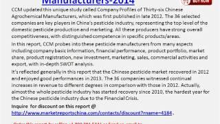 2014 China Agrochemical Thirty-six  Manufacturers Company Profiles