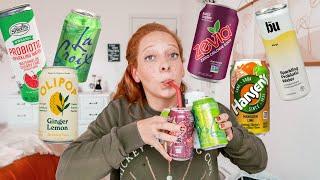 TESTING 6 "HEALTHY" SODA ALTERNATIVES | Sprouts Soda Haul | Are They Any Good?