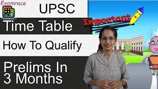 How to Qualify for UPSC Prelims in 3 Months? By Dr. Manishika - Time Table for UPSC