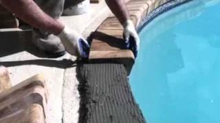 Installing Brick Coping on a Swimming Pool