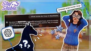 Letting an AI choose what horse I buy in StarStable!!