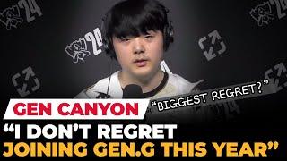 Canyon "I don't regret leaving DK to join GEN" | T1-GEN press conference | Ashley Kang