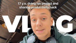 VLOG: 17 y.o. doing his project and sharing productivity HACK