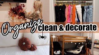 *NEW* CLEAN ORGANIZE & DECORATE // CLOSET ORGANIZATION FALL AND HALLOWEEN BEDROOM REFRESH