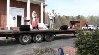 Music from drive-in church at Providence Grove Christian Church amid Covid-19 social distancing