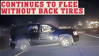 PARALYZED Tahoe driver wouldn't give up. Wild Police Chases.