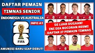 RESMI! BOCORAN DAFTAR 27 PEMAIN TIMNAS INDONESIA SENIOR 2025 - KUALIFIKASI PIALA DUNIA 2026