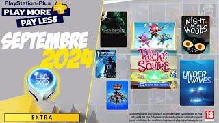 Ps+ EXTRA de Septembre 2024 : 9 jeux offerts   Trophée platine  : Temps d'obtention et Difficulté