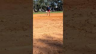 College Infielder on Terrible Surface and 9.5" Training Glove #shorts #infield #softball