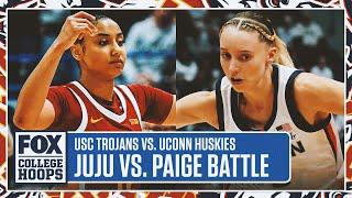 Juju Watkins vs. Paige Bueckers Duel | No. 7 USC vs. No. 4 UConn Highlights | CBB on FOX