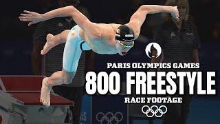 Paris Olympics 800m Freestyle Final || Race Footage