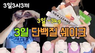 3일동안 운동없이 단백질 쉐이크만 먹는 다이어트 브이로그 | 12종 성분 분석과 식단 꿀팁도 곁들인 후기