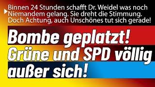 Volltreffer! Dr. Weidel versenkt sowohl Das Zweite als auch den deutschen Bundestag! Alle Achtung!