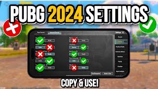 PUBG MOBILE  BEST SETTINGS 2024  THIS WILL CHANGE YOUR GAMING 