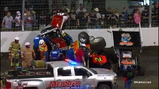 Wayne Johnson Crash 2024 Kubota High Limit Racing at Texas Motor Speedway