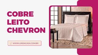 LINDA CASA APRESENTA - Cobre Leito Chevron 200 fios dupla face 100% algodão.