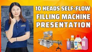 Landpack Bella introduce 10 head self-flow filling machine