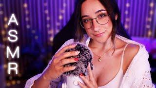 ASMR | Close Whispers, Mouth Sounds, Fluffy Mic Brushing, Hand Movements & Trigger Words! 