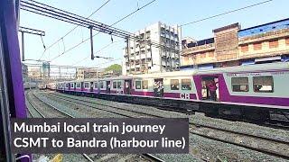 Mumbai local train journey | csmt to bandra railway station | harbour line, central line mumbai |