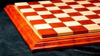 Making an end grain padauk/maple chessboard